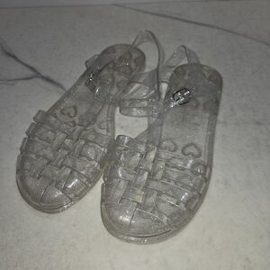 Old Navy Kids Clear Glitter Sandals